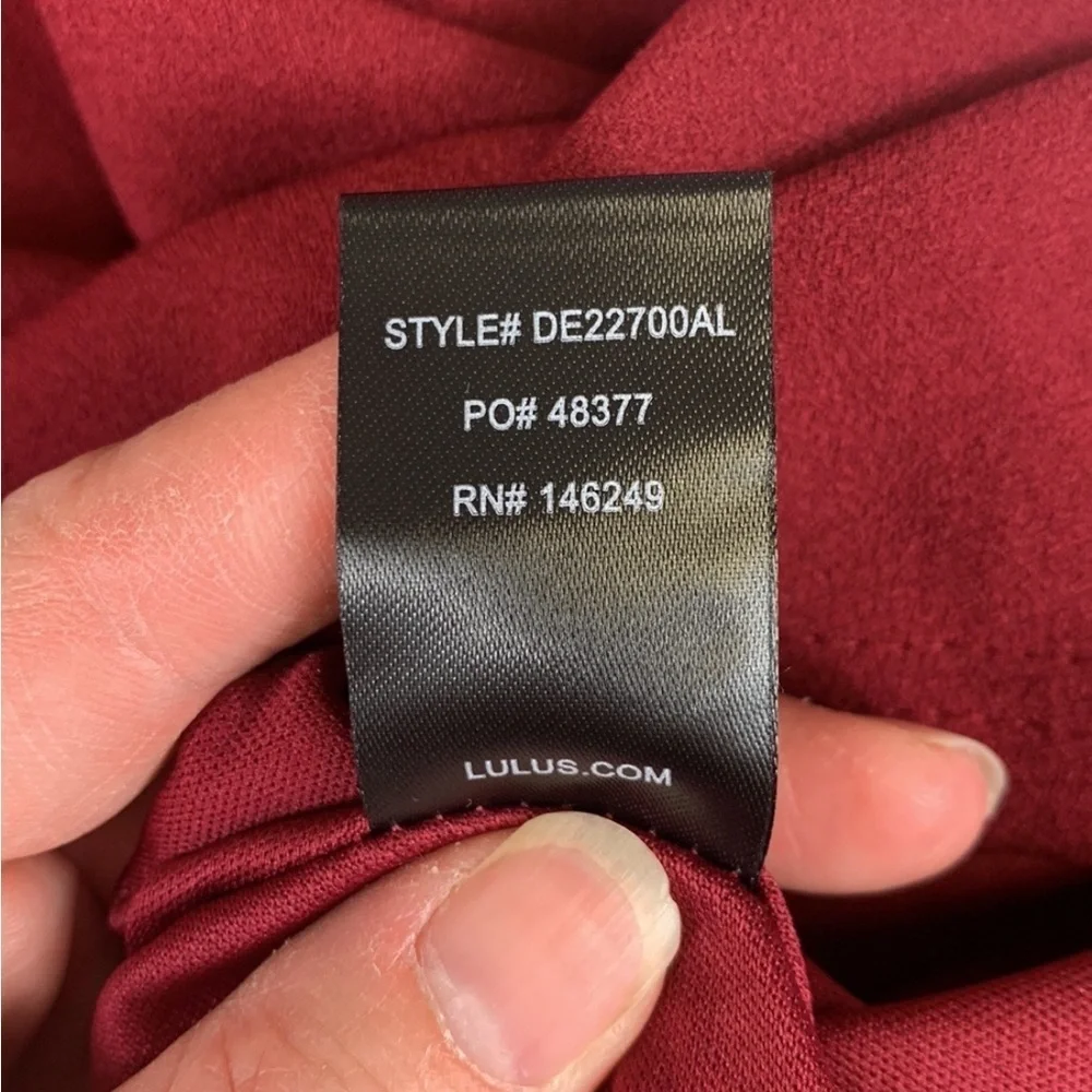 Lulus fall for you burgundy skater dress sz med - Picture 12 of 12